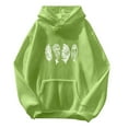 thumbnail image 1 of toraway Sweat à Capuche pour Femmes Fermeture Éclair devant Manches Longues Imprimé Quotidien Long Sweat à Capuche avec Cordon m, 1 of 3