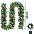 thumbnail image 3 of BinKFF 6ft Christmas Garland with Lights,Lighted Artificial Flowering Pine Garland for Mantle,Green Christmas Winter Garland with Pine Cones and Red Berry for Indoor Outdoor Decor, 3 of 5