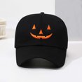 thumbnail image 2 of FAHXNVB Halloween Baseball Hat for Adults Adjustable Pumpkin Face Baseball Hat Embroidery Baseball Cap for Men Women, 2 of 7