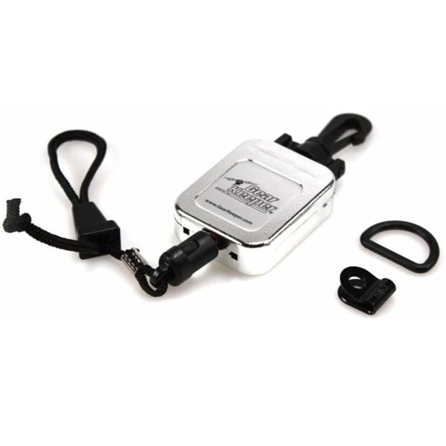 Retractor de llaves Gear Keeper de 15 a 28 llaves con clip para cinturón de acero inoxidable