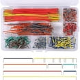 thumbnail image 1 of 1680PCS Professional Breadboard Jumper Wire Kit - 14 Assorted Lengths (2-125mm) with Color-Coded Insulation, 2 Boxes of 840pcs Each - High Conductivity, Reusable Cables for Electronics Projects,, 1 of 7