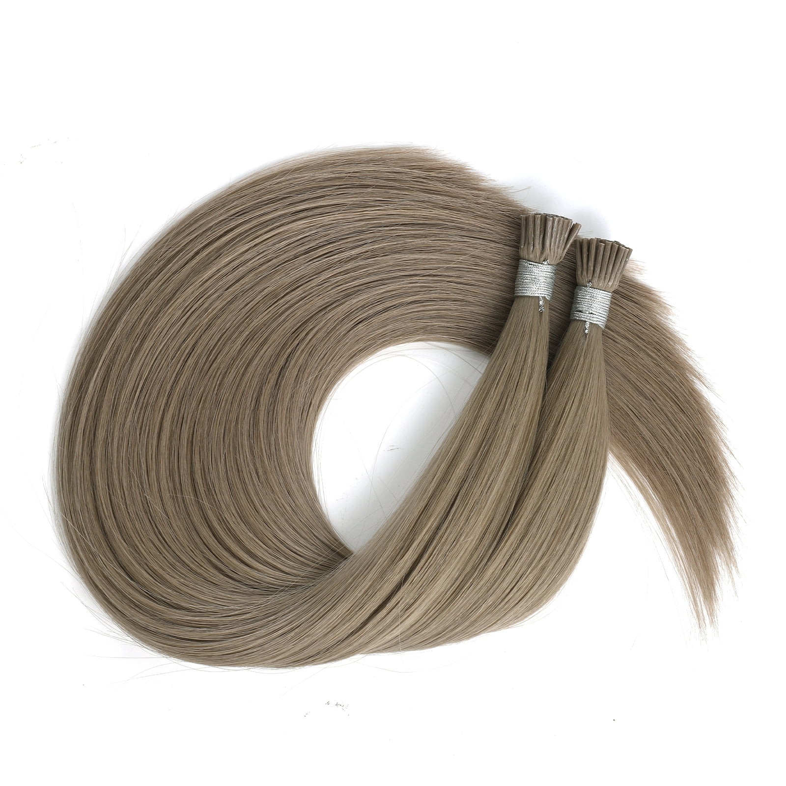 Sassina Hair I-Tip Hair Extensions 100% Virgin Human Hair Sandy Brown #18A 18 Inch 50 Strands 50g