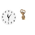 thumbnail image 1 of Reloj de pared,Reloj de pared con bailarina,reloj decorativo colgante.,Estatua de pareja,Figura de pareja,arte moderno,artesanía,regalo de boda,Escultura de pareja para decoración de San, 1 of 8