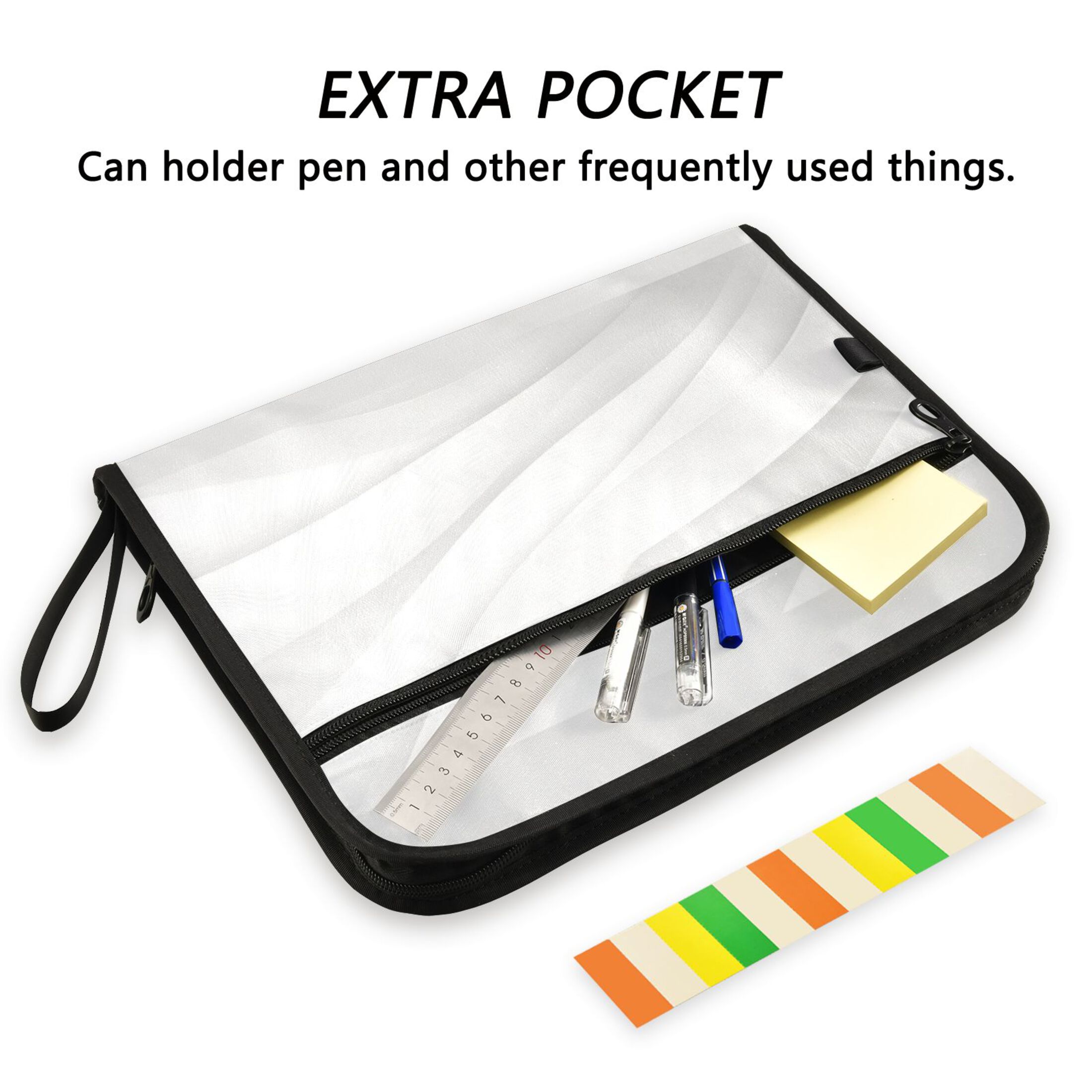 Expandable Folder with Colored Tabs, Desktop Folding Folder for Organizing Files by Category, with 13 Pockets, Suitable for Office Use Visual Storytelling