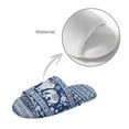 thumbnail image 5 of Xoenoiee Aztec Elephant American Tribal Print Women Men Cotton Open Toe House Slippers, Breathable Summer Indoor Slides, Memory Foam Slip-on Slippers Anti Slip Sole, 12-13 Women/11-12 Men, 5 of 7