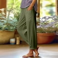 thumbnail image 2 of iHPH7 Women's Linen Pants Lounge Pants Women Gauze Pants Linen Cotton 2026 Summer Boho Beach Pants Palazzo Pants Boho Pants 7/8 Travel Pants (S-5XL), 2 of 8
