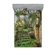 thumbnail image 2 of Nature Bedding Set with Sheet & Covers, Fairytale Theme Hidden Garden with Botanic Trees Flowers Ivy Image Print, Printed Bedroom Decor 2 Shams, 4 Sizes, Multicolor, by Ambesonne, 2 of 3
