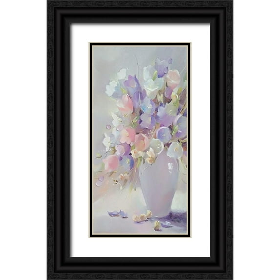 Zareckaya, Tatiana 14x24 Black Ornate Wood Framed with Double Matting Museum Art Print Titled - Multi colored Bells
