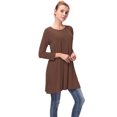 thumbnail image 4 of LELINTA Women Plus Size 3/4 Sleeve Tunic Tops Loose Basic Shirt, 4 of 5