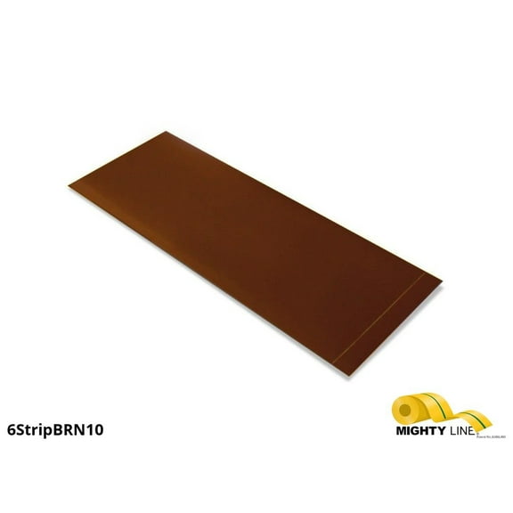 Mighty Line, Brown, 6" by 10" Segments, Peel and Stick 10" Strips