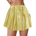 thumbnail image 2 of HNMKIU Elegant Ladies Dance Performance Skirt with Sequins Fine Cheerleader Tutu Design for Stage Shows Gold,M, 2 of 4
