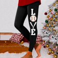 thumbnail image 1 of MKLEKYY Leggings para mujer, moda informal para mujer, otoño/invierno, letras de béisbol, pantalones de yoga estampados en 3D, leggings, 1 of 3