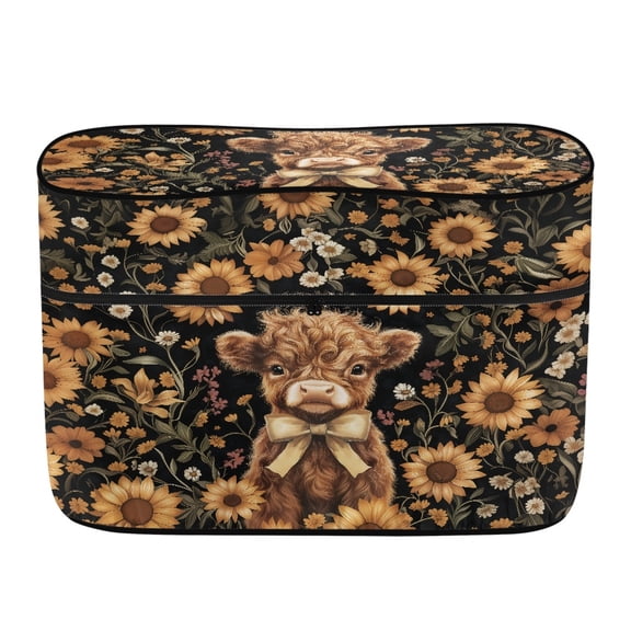 CHAQLIN Calf Sunflower Floral Pattern RV Propane Tank Cover for, Professional Stitching RV Camper Propane Tank Cover with Polyester Waterproof RV Trailer Propane Tank Cover for Camping