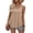 Khaki, variant on Women's Casual Knit Tank Top, Summer Sleeveless Scoop Neck Blouse, Elegant Heart Print Knit Camisole, Relaxed Fit A-Line Tunic for Beach and Daily Wear
