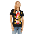 thumbnail image 2 of Pirate Jacket Tuxedo Women's T-shirt | Cruise Trip Theme Park Pool Halloween Costume Accessory | XL, Black, 2 of 5