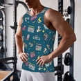 thumbnail image 5 of Goofa Vintage Tape Players And Skates Pattern Men's Workout Tank Top Slim-Fit Tank Quick Dry Fit Muscle Tank Top Beach Tank Top Bodybuilding Sleeveless T Shirt-Large, 5 of 7
