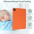 thumbnail image 4 of ELEHOLD Silicone Case For iPad 6th Generation Heavy Duty Shockproof Cover, Slim&Lightweight, Soft Skin-Friendly, Anti-Scratch Protective Tablet Cover, Orange, 4 of 8