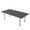 Asian Night w/Silver Base no Electric, variant on 6 Person Rectangular Conference Table Silver Post Legs Power And Data