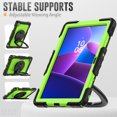 thumbnail image 5 of For Lenovo Tab TB-311XU/K10C TB-311FU Case 10.1 inch, 360 Rotating Shockproof Cover with Stand, Handle, Shoulder Strap, Lime Panel, 5 of 7