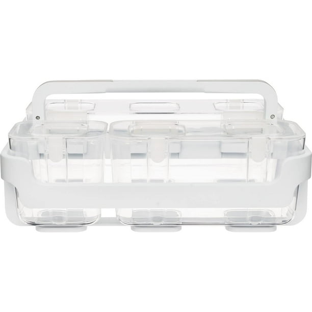 Deflector organizador de caddie apilable con contenedores en forma de S, M y L