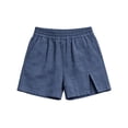 thumbnail image 6 of Hvogkswy Womens Linen Shorts, Solid Color Elastic Waist Shorts with Pockets Soft Loose Lightweight Breathable Beach Vacation Summer Casual Shorts, 6 of 6