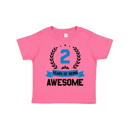 

Inktastic 2 Years of Being Awesome Blue Birthday Gift Toddler Boy or Toddler Girl T-Shirt