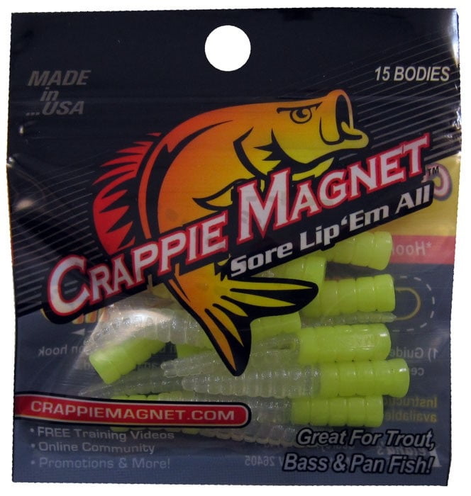 Leland Lures 14075 Crappie Body Pack Zoe's Glow Package Of 15