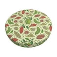 Lsque Finger Lime Fruits Round Bar chair cushion covers Velvet Fabric