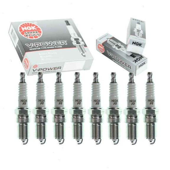8 pc NGK V-Power Spark Plugs compatible with Ford E-450 Econoline Super Duty 5.4L V8 2000-2002