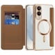 thumbnail image 2 of For Samsung Galaxy S25 Edge Case Compatible with MagSafe RFID Blocking Leather Phone Cover - Dark Pu, 2 of 5