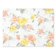 thumbnail image 3 of Martha Stewart Amber Floral Fabric Placemat Set 4-Pack, Yellow/Coral, 13"x17.5", 3 of 8