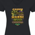 thumbnail image 4 of Inktastic Mardi Gras Wishes Cajun Kisses Women's V-Neck T-Shirt, 4 of 5