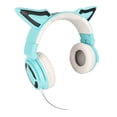 thumbnail image 4 of Auriculares con orejas de gato RGB, Bluetooth 5.3, inalámbricos, reducción de ruido, tipo C, plegables, para juegos con micrófono para escuchar, 4 of 14