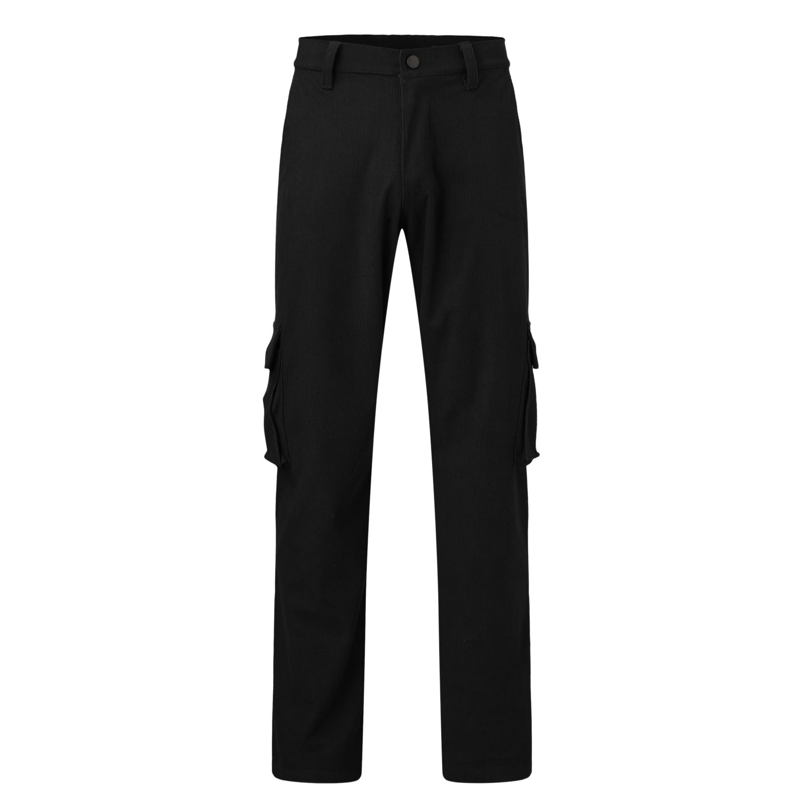 PMUYBHF Male Cargo Work Pants for Men Black Men Casual Street Loose Four Season High Multi Pocket Cargo Pants Walmart