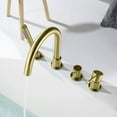 thumbnail image 3 of Kibi Circular Deck Mounted Bathtub Faucet with Hand Shower, 3 of 3