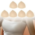 thumbnail image 5 of 3 Pairs Cups Bra Inserts, Thin Push up, Refreshing Reusable, Removable Washable Skin Color, 5 of 10