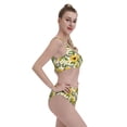 thumbnail image 2 of Kdxio Sunflowers And Butterflies for Womens High Waisted Bikini Top Sports Style Two Piece Bathing Suits, 2 of 5