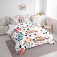 thumbnail image 4 of Homewish Kawaii Sloth 7-Piece Twin Bedding Sets,Rustic Flower Bedding Comforter Set,Red Loves Pattern Sheet Sets For Girls Boys,Breathable Home Decor Reversible, 4 of 9
