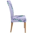 thumbnail image 3 of RYLABLUE Lavender Flowers Little Cute Stretch Chair Cover Protector Seat Slipcover for Dining Room Hotel Wedding Party Set of 4, 3 of 5