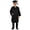 0-Black215, variant on Big Boy Graduation Cap and Gown Set Breathable Lightweight School Ceremony Outfit