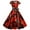 Red, variant on BLTIBY 2024 Women's Vintage Christmas Dress Xmas Printed 1950s Rockabilly Swing Dresses Short Sleeve Round Neck Lace Cocktail Prom Party Dress Outfits with Belt Black L