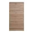 thumbnail image 5 of Tcbosik Narrow Shoe Storage Cabinet with 3 Flip Drawers, 47.2"H Shoe Rack Organizer for Entryway Hallway Foyer Mudroom, Natural, 5 of 9