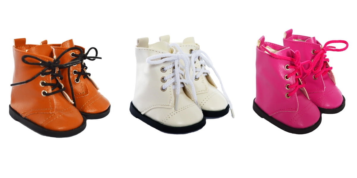 18 Inch Doll Boots 3 Pairs of Doll Boots Fits 18 Inch Kennedy and