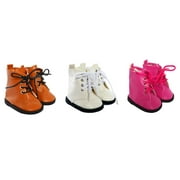 18 Inch Doll Boots- 3 Pairs of Doll Boots Fits 18 Inch Kennedy and Friends Dolls and Other 18 Inch Dolls
