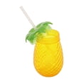 thumbnail image 2 of Supreme Housewares 18 oz Durable Acrylic Plastic Water Tumbler Cup with Lid and Straw, Pineapple Shaped Tumbler, 2 of 3