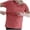 Brick Red, variant on Gyujnb Classic Crew Neck Maternity Nursing T-Shirt Front Patch Pocket Mama Print Horizontal Split Seam Side Hidden Zipper Feeding Opening Smooth Light Stretch Top,S