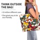 thumbnail image 2 of Balery Retro Floral Butterfly Bolsa Tote Estilo Estético con Cremalleras, Bolsa de Hombro, Bolsa de Compras Grande y Plegable, 2 of 8