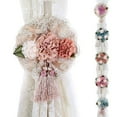 thumbnail image 2 of AURORA TRADE 2PCS Curtain Tiebacks Decorative Flower Shape Window Curtain Holdback Buckles Tie Backs Holders for Home and Office, 2 of 2