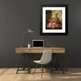 thumbnail image 4 of Josef Schuster 20x23 Black Modern Framed Museum Art Print Titled - Still Life with Roses and Strawberries, 4 of 5