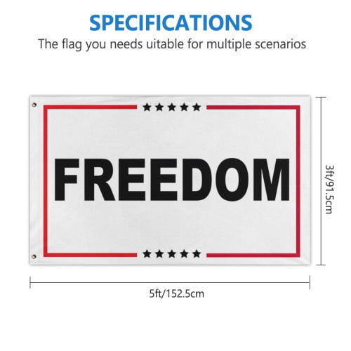 Freedom Flag 3x5 Ft Double Sided American Flags for Outside Freedom Flags Banner for House Garden Yard Home Patio Decoration Outdoor Indoor Display